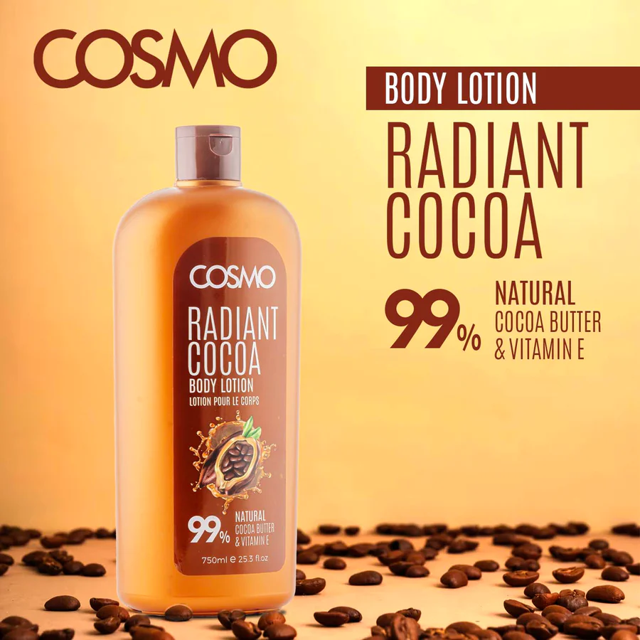 Cosmo Radiant Cocoa Body Lotion - 750ml - Image 2