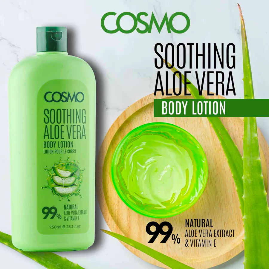 Cosmo Soothing Aloe Vera Body Lotion - 750ml - Image 2